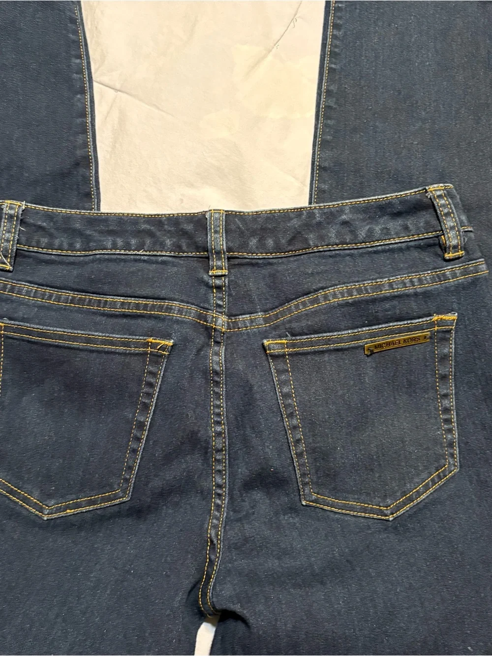 Michael Kors Men's Navy Slim Jeans with Contrast Stitching